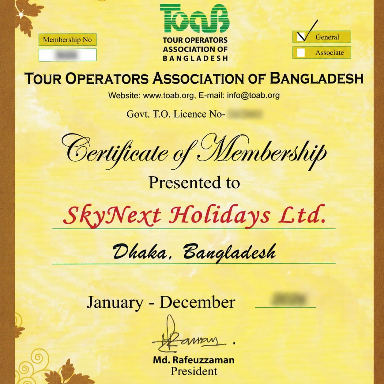 TOAB Certified